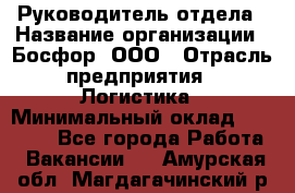 Руководитель отдела › Название организации ­ Босфор, ООО › Отрасль предприятия ­ Логистика › Минимальный оклад ­ 35 000 - Все города Работа » Вакансии   . Амурская обл.,Магдагачинский р-н